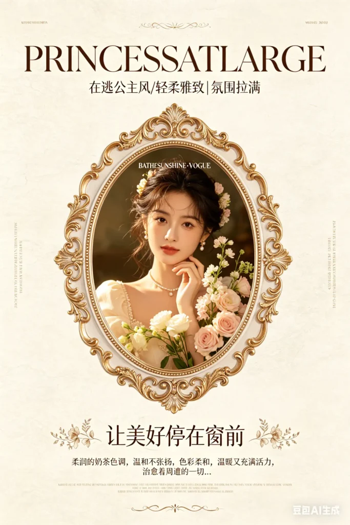 浪漫优雅的法式公主风海报