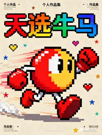 风格化的插图，描绘了一个类似吃豆人（Pac-Man）的角色