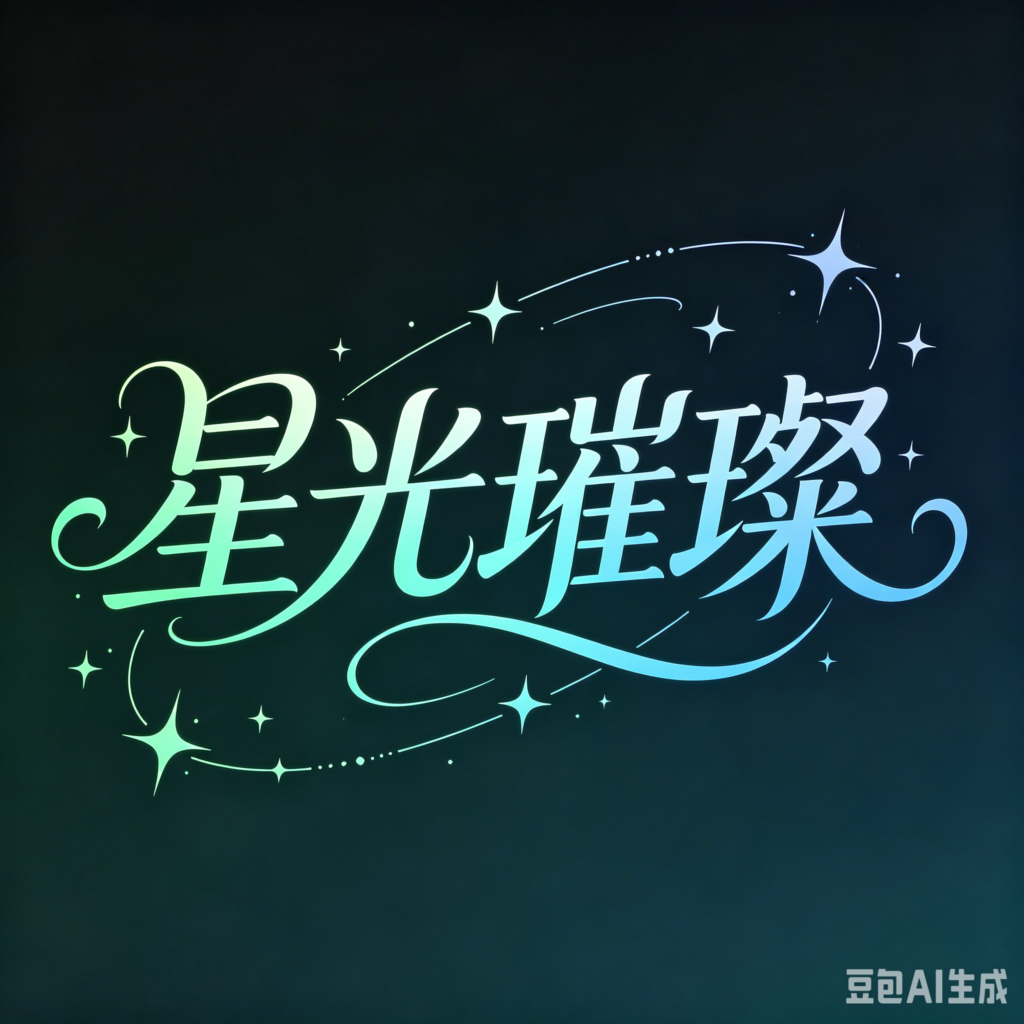 文字“星光璀璨”